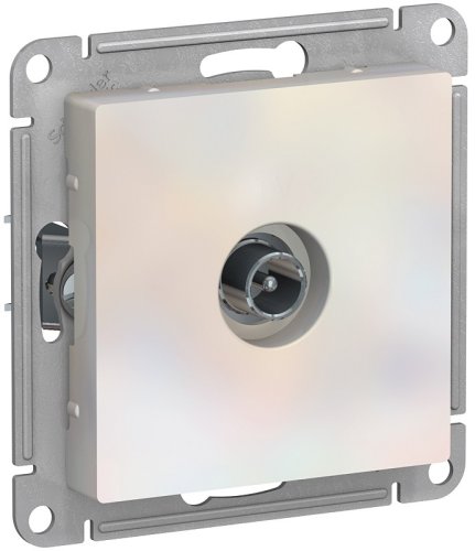 Розетка TV Проходная без рамки Systeme Electric AtlasDesign 1-м. жемчуг картинка